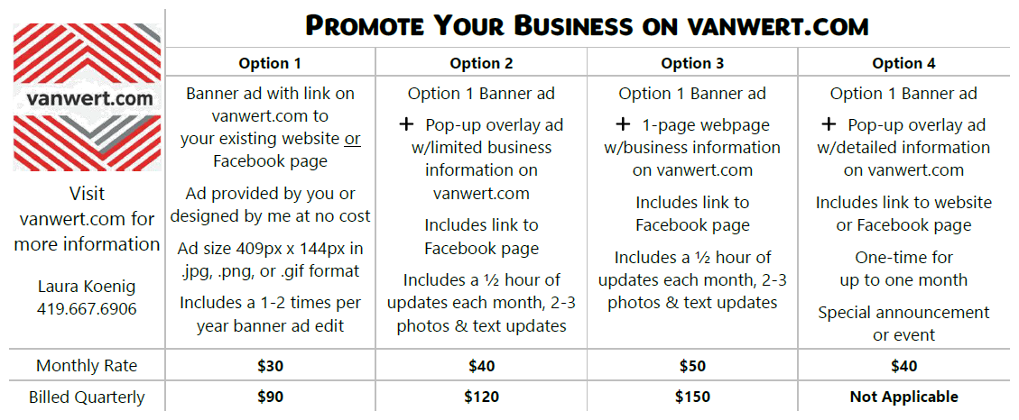 vanwert.com rates