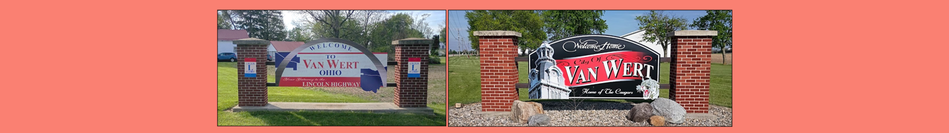 Van Wert Welcome Signs